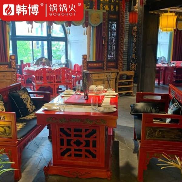 上海小龙翻大江火锅(外滩店)无烟火锅桌案例(图6)