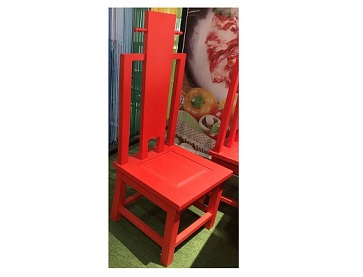 红色中式高靠背椅