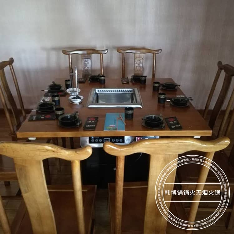 南通德庄火锅店（青年西路店）无烟火锅桌案例(图4)