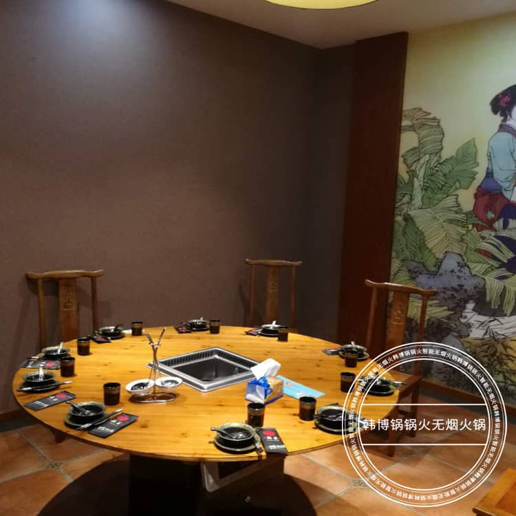 南通德庄火锅店（青年西路店）无烟火锅桌案例(图5)