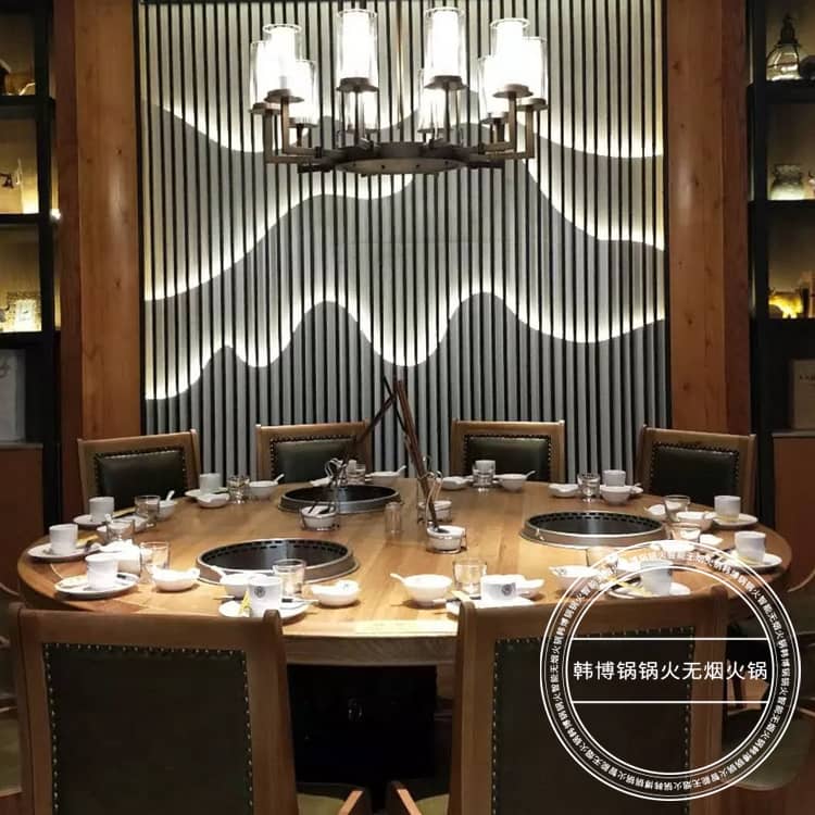 上饶广信区刘一捞肥牛之家无烟火锅桌案例(图7)