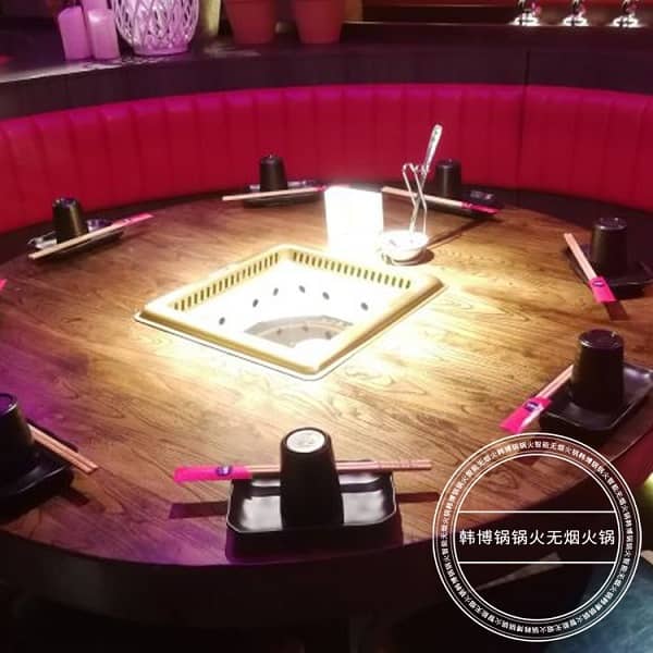 镇江九鼎轩脆毛肚火锅（ 丁卯吾悦店）无烟火锅桌案例(图6)