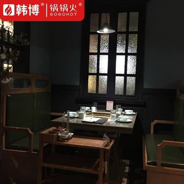 嘉兴桐乡号外火锅（雅道店）无烟火锅桌案例(图3)