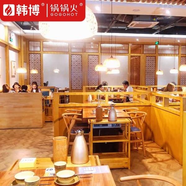 温州宽窄巷子串串(龙湾万达广场店)无烟火锅桌案例(图3)