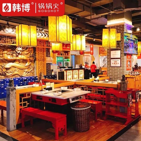 西安大龙燚火锅(亿象城店)无烟火锅桌案例(图8)