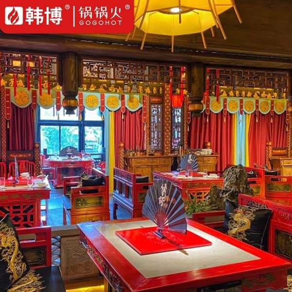 上海小龙翻大江火锅(外滩店)无烟火锅桌案例(图4)