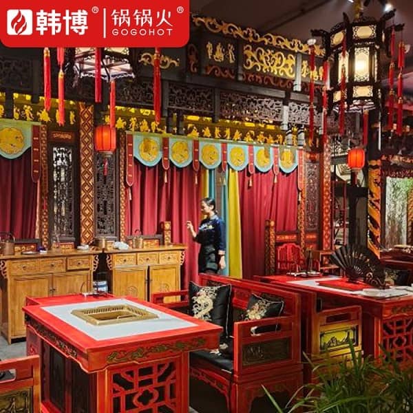 上海小龙翻大江火锅(外滩店)无烟火锅桌案例(图7)