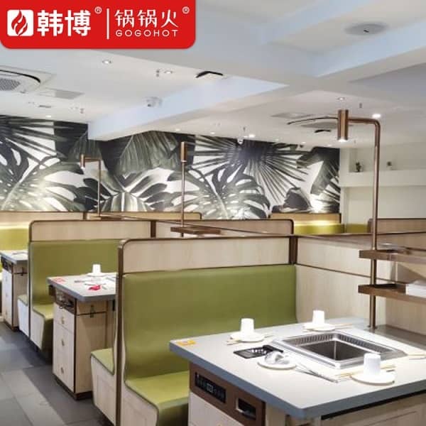 南京青瓦醉巷·烤肉·火锅(仙林店)无烟涮烤一体桌环境